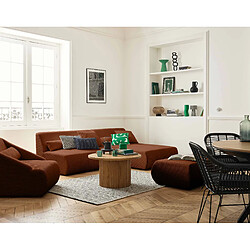 Lisa design Canapé modulable d'angle Onyx - Terracotta