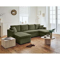Bestmobilier Canapé panoramique Cyrus - Vert pas cher