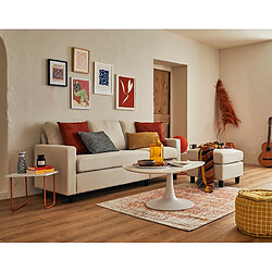 BESTMOBILIER Vianon - Canapé d'angle modulable avec pouf - Beige