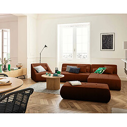 Lisa design Canapé modulable d'angle Onyx - Terracotta