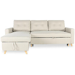 Canapé d'angle convertible réversible Falko - Beige
