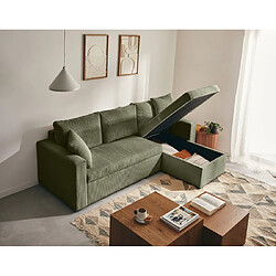 Bestmobilier Cyrus Canapé d'angle réversible 4 places - Vert