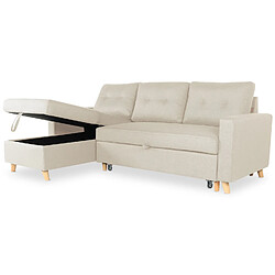 Canapé d'angle convertible réversible Falko - Beige