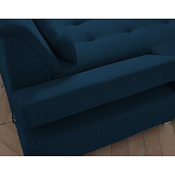 Lisa design Vermont canapé panoramique 7 places - Bleu canard pas cher