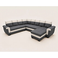 Avis Bestmobilier Henry - canapé panoramique d'angle réversible - 7 places - convertible avec coffre - en