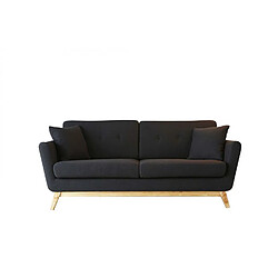 Concept Usine Canapé 3 places scandinave en tissu gris anthracite HOGA