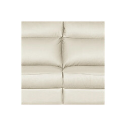 Acheter Venesetti Canapé droit 2 places cuir - Blanc cassé