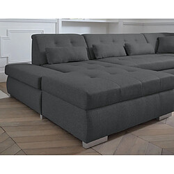 Avis Lisa design Canapé panoramique Vermont - Gris foncé