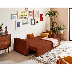 Bestmobilier Topaze canapé convertible - Terracotta