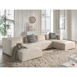 Lisa Design Stella - Canapé panoramique en U beige