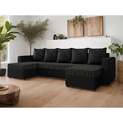 Bestmobilier canapé panoramique Romy - Noir