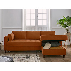 Acheter Lisa Design Anna - canapé d'angle droit - 4 places - convertible avec coffre - en velours