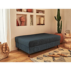 Acheter Lisa Design Rune - Canapé d'angle droit 4 places - Velours côtelé Bleu nuit