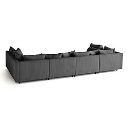 Acheter Lisa design canapé panoramique modulable Edinburg - Gris foncé
