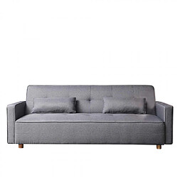 Concept Usine Canapé scandinave convertible 3 places en tissu gris COPENHAGUE