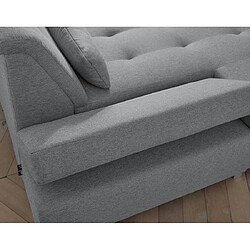 Lisa design canapé panoramique d'angle droit - Gris clair pas cher