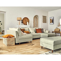 Lisa Design Rune - Canapé Panoramique d'Angle Gauche - Beige