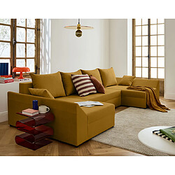 Bestmobilier Canapé panoramique convertible - Jaune