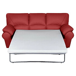 Avis Venesetti Canapé 3 places convertible OSIRIS - 100% Cuir Rouge Foncé