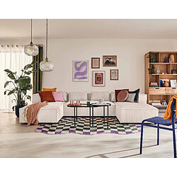 Lisa design canapé panoramique Stella - Blanc pas cher