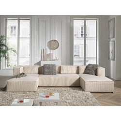 Lisa Design Stella - Canapé panoramique en U beige