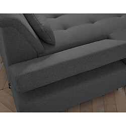 Lisa design Canapé panoramique Vermont - Gris foncé pas cher