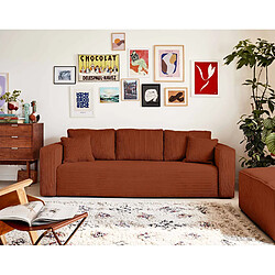 Bestmobilier Topaze canapé convertible - Terracotta
