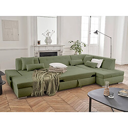 Lisa Design Vermont canapé panoramique d'angle droit - Vert sauge