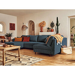 Lisa design canapé panoramique Rune - Bleu nuit