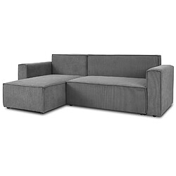 Avis Lorenzo - Canapé d'Angle Convertible Réversible Gris