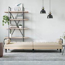 Avis vidaXL Canapé-lit crème