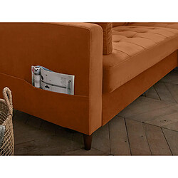 Lisa Design Anna - canapé d'angle droit - 4 places - convertible avec coffre - en velours pas cher