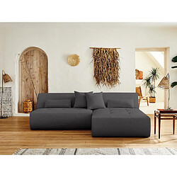 Acheter Lisa design canapé d'angle modulable - Gris foncé