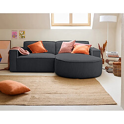 Lisa Design Spiaggia Canapé d'Angle - Gris Foncé