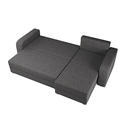 Bestmobilier Harvey - Canapé d'angle réversible 4 places convertible avec coffre en tissu
