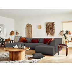 Lisa design Canapé modulable Onyx - Gris foncé