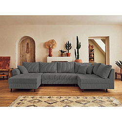 Avis Lisa design canapé panoramique Rune - Gris foncé