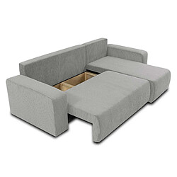 Bestmobilier Artemisa Canapé d'angle réversible - Gris clair