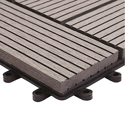 Mendler Carrelage de sol WPC Rhône Premium - Gris Offset pas cher