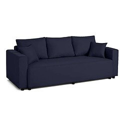 Bestmobilier Regala Canapé 3 Places Convertible - Tissu Bleu