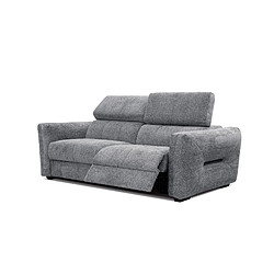 Courtois Laville Calvera - Canapé droit 3 places - Gris