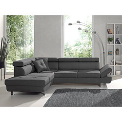 Avis Bestmobilier Lisbona - Canapé d'angle gauche convertible - 5 places - avec têtières