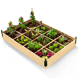 Acheter Idmarket MARKET Carré potager 12 compartiments avec housse