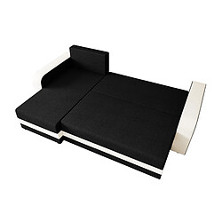 Avis Bestmobilier Harvey - Canapé d'angle réversible 4 places convertible avec coffre en tissu bicolore