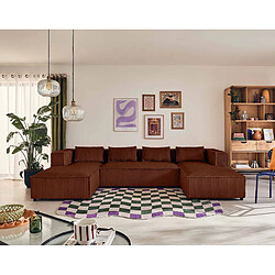 Lisa design canapé panoramique Stella - Terracotta