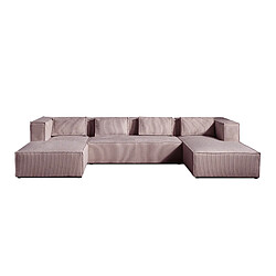 Lisa design canapé panoramique Stella - Rose pas cher