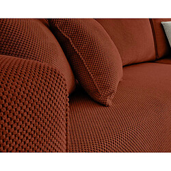Acheter BESTMOBILIER Topaze - Canapé d'angle réversible 4 places - Terracotta
