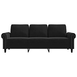 Acheter VidaXL Canapé 3 Places Velours Noir