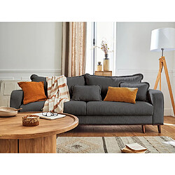 Lisa design canapé droit Albane convertible velours côtelé - gris foncé