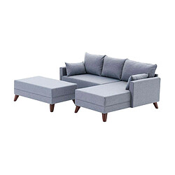 Hanah Home Bella - Canapé d'angle convertible - Bleu